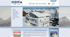 Desktop Screenshot of hotel-siesta.ch